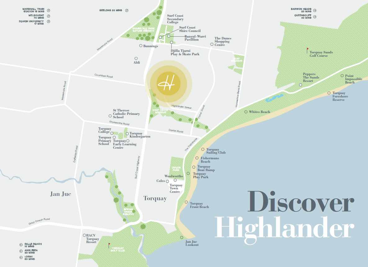 Highlander Estate - Torquay Location map